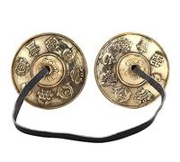 Handcrafted Bell Tibetan Bell, Tibetan Handcrafted Buddhist percussion instruments Meditation for Buddhist Monk(Auspicious patterns)