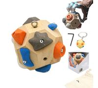 Handcrafted Boulder Block, 3D Climbing Ball with Key Ring, Rock Climbing Training Balls for Grip Strength Training, Build Strength and Precision, Rock Climbers Gift for Mountain Clim
