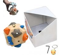 Handcrafted Boulder Block, 3D Rock Climbing Grip Trainer with Finger Strength Training Ball for Climbers, Portable Strength & Precision Tool, for Rock Climbers