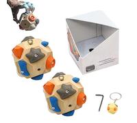 Handcrafted Boulder Block - Build Strength and Precision, 3D Boulder Block Rock Climbing Training Balls, Climbers Gift for Mountain Climbing Present (2Pcs)