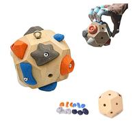 Handcrafted Boulder Block, Finger Training Tool for Climbers 3D Climbing Ball for Grip Strength Training Wooden Climbing Balls for Rock Climbers (A3)