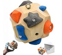 Handcrafted Boulder Block, Grip Strength Builder, 3D Handcrafted Boulder Blocks with Adjustable Holds, Portable Rock Climbing Ball for Finger Strength, Home & Travel Trainer