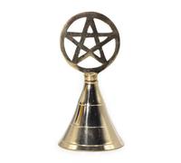 Handcrafted Brass Pentagram Altar Bell - Spiritual Ritual & Decor