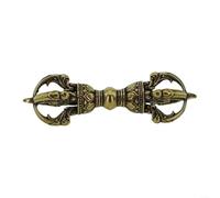 Handcrafted Brass Vajra Dagger with Nine Prongs, Symbolizing Tibetan Buddhist Strength