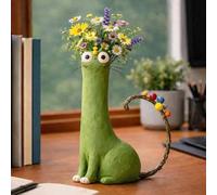 Handcrafted Cat Vase, Quirky Cat Flower Vase, Whimsical Kitty Planter for Small Flowers, Boho Desk, Shelf & Bookshelf Decor, Unique Gift for Cat Lovers