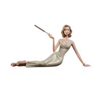 Handcrafted Ceramic Statue, 20x7.8x5cm Figurines For Living Room, Aromatherapy Statue, Vintage Women Incense Holder Sculpture For Bookcase, Female Statues