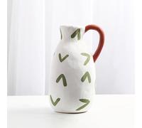 Handcrafted Ceramic Vase,Creativity Ceramic Vase,Creative Vase Modern Home Decor,for Centerpieces, Kitchen, Office or Living Room,Vintage Pottery Gifts,Housewarming Gift,with Handle-Height 9.25”.