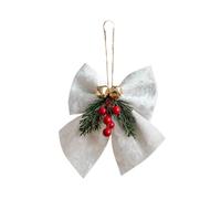Handcrafted Cloth Christmas Bows Ornament Reusable Design Enhances Joyful Homes Decors Suitable For Seasonal Celebration Holidays Companion Ornament