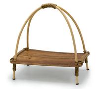 Handcrafted Coconut Leaf Tea Stand - Eco-Friendly & Portable