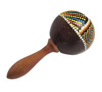 Handcrafted Coconut Shell Maraca, Wooden Hand Percussion Shaker, Portable Sand Hammer For Music, Colorful Rattle For Parties And Events