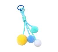 Handcrafted Colorful Pompoms Keychain Soft Plush Charm For Bags Phones Keys Unique Lightweight Decorative Accessory Artistic Handmade Keychain