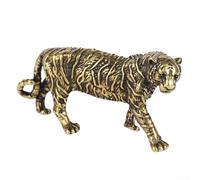 Handcrafted Copper Brass Figurine Statue for Home Decoration, Vintage Miniature with Clear Texture and Solid Craft, Decorative Model for Tiger Lovers