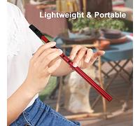 Handcrafted Copper H Whistle in Key of D with Storage Pouch for Traditional Music Enthusiasts Red Color Premium Quality Te (Red)