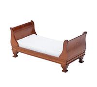 Handcrafted Doll House Miniatures Bed Dollhouse Furniture 1:12 for Adults Brown r 15.4x7.6x7 cm
