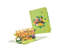 Handcrafted Easter Card with Spring Floral Designs for Home Decor, Giving and Festive Celebrations Easters Paper Carving Card