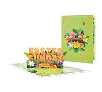 Handcrafted Easter Card with Spring Floral Designs for Home Decor, Giving and Festive Celebrations Easters Paper Carving Card