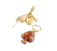 Handcrafted Fish Design Copper Earrings Light 9g for Casual Outfits and Beach Elegant Fish Shell Copper Earrings