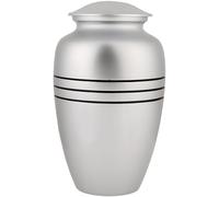 Handcrafted Funeral Memorial Cremation Urn in Elegant Pewter Affordable Urn for Human Ashes - Cremation Urn Human 6 x 10 Inches - Pewter/Silver