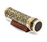 Handcrafted Giant Etched Brass Lacquered Kaleidoscope, Oil Object Chamber Classic Kaleidoscope-Unique Gift Ideas for Someone Special (8"x2")