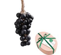 Handcrafted Grape Soap,Vegan Bar Infused Soaps,Natural Cold Process Soap,Face & Body Bath Wash Soaps,Exquisite Home Decor and Gift Choice for All Skin (1, Black)