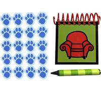 Handcrafted Handy Dandy inspired Notebook with 120 clue stickers and 1 black crayon "STEVE"