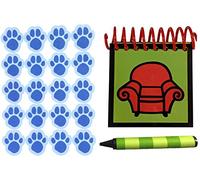 Handcrafted Handy Dandy inspired Notebook with 120 clue stickers and 1 black crayon "STEVE"