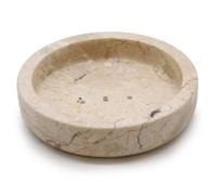 Handcrafted Honey Marble Round Soap Dish - Elegant & Durable