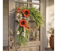 Handcrafted Hydrangea Wreath The Perfect All-Season Front Door Decor Artificial Hydrangea Flowers Wall Hanging Decor for Home Living Room Mantel Wedding (B,Upgraded version)