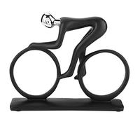 Handcrafted Iron Sports Figure Sculpture - Cyclist Statue Home Decor, Metal Athlete Art Craft Gift for Men, Office Desk Ornament in Iron and Resin