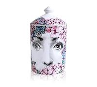 Handcrafted Italian Candle Holder - Candlestick Candle Holder Aromatherapy Candle Jar with Female Face Design, Elegant Aromatherapy Jar for Tabletop Décor,Home Decor Room Decoration Gift for Mum (A-4)