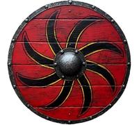 Handcrafted Ivar The Boneless Viking Shield - Battleworn Norse Warrior Replica Made from Hardboard - 24 Inch