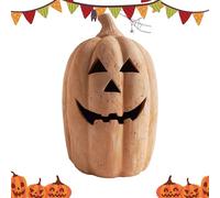 Handcrafted Jack O' Lantern, Resin Jackolantern Decor, 2025 Fall & Halloween Decor, Cute Halloween Fall Farmhouse Table Holiday Decorations For Home Porch Front Door Mantel Room