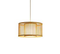 Handcrafted Japanese Bamboo Lantern Hanging Light, Eco-Friendly Rattan, E27 Socket, Ideal for Tatami Living Spaces