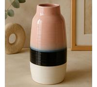 Handcrafted Large Vase, Glazed Finish Flower Vase, Versatile Stoneware, Portable Large Pottery Vase Premier Housewares Pink One Size