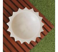 Handcrafted Marble Large Decorative Bowl | White Decorative Bowls for Home Decor | Fruit Bowl | Key/Ring Dish | Coffee Table Decor | Fluted Scalloped Catch All Bowls for Entryway | Great Gift (6 in)