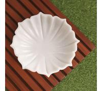 HandCrafted Marble Large Decorative Bowl | White Lotus Marble Bowl for Home Decor | Fluted Scalloped Bowls | Key/Fruit Bowls | Ring Dish | Organic Modern Home Decor Piece (6 Inches)