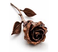 Handcrafted Metal Rose (Copper Stained) - Romantic Anniversary Flower