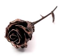 Handcrafted Metal Rose (Copper Stained) - Romantic Anniversary Flower