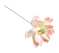 Handcrafted Milk Cotton Crochet Lotus Flower and Leaf Set, Light and Artificial Floral Decoration for Indoor Use on Shelves and Tables (Lotus leaf)