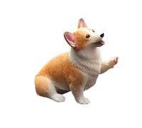 Handcrafted Mini Corgi Figurines - Welsh Corgi Cake Topper, Car Dashboard Decor, Collectible Ornament | Cute Puppy Model Gift for Women, Mom, Wife | Birthday, Mother’s Day Present (#07)