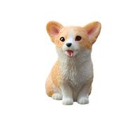 Handcrafted Mini Corgi Figurines - Welsh Corgi Cake Topper, Car Dashboard Decor, Collectible Ornament | Cute Puppy Model Gift for Women, Mom, Wife | Birthday, Mother’s Day Present (#08)