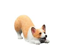 Handcrafted Mini Corgi Figurines - Welsh Corgi Cake Topper, Car Dashboard Decor, Collectible Ornament | Cute Puppy Model Gift for Women, Mom, Wife | Birthday, Mother’s Day Present (#01)