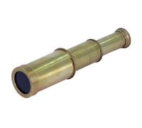 Handcrafted Mini Telescope | Functional Vintage Brass Nautical Antique Telescope | Spyglass & Collectible Decor | Bookshelf Retro Decor 6 Inch