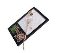 Handcrafted Miniature Sand Tray for Ambiances Bridge for Unique Desktop Ornament in Living Space Multiple Zone Landscape