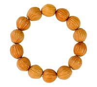 Handcrafted Monkey Head Bodhi Seed Bracelet for Men and Women, Natural Walnut Textured Beads Buddhist Single Circle Bracelets, Traditional Zen-Inspired Jewelry for Daily Wear and Spiritual Practice