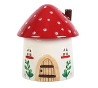 Handcrafted Mushroom House Oil Burner, Charming Décor & Fragrance Infusion | Easy-to-Use Tealight Holder for Aromatic Atmosphere | Artisanal Craftsmanship Adds Whimsy to Any Room