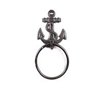 Handcrafted Nautical Decor Cast Iron Anchor Towel Holder 8.5" - Anchor Decoration - Metal Wall Art