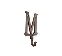 Handcrafted Nautical Decor Rustic Copper Cast Iron Letter M Alphabet Wall Hook 6"
