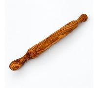 Handcrafted Olive Wood Rolling Pin with Handles | Premium Natural Baking Tool | Durable and Smooth Surface for Perfect Dough Rolling | Unique Grain Patterns | Eco-Friendly Kitchen Essential (50)