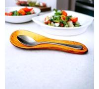 Handcrafted Olive Wood Spoon Rest - Durable Natural Wooden Spoon Holder for Kitchen - Eco-Friendly Heat Resistant Utensil Holder - Perfect for Cooking and Serving - Unique Grain Design 20cm